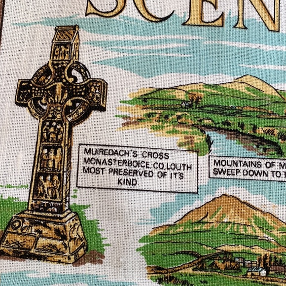 Vintage Irish Tea Towel Circa 1970 - Picture 4 of 8